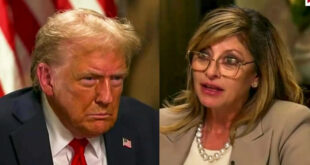 President Donald Trump and Maria Bartiroma